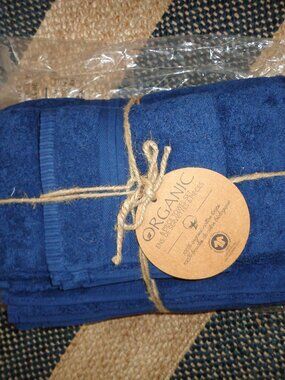 NWT Organic Cotton Bale Towel Set 6 Piece Insignia Blue